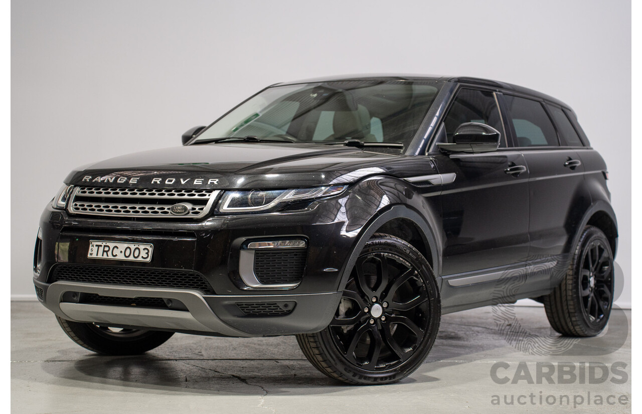 05/2017 Range Rover Evoque TD4 150 SE (AWD) LV MY17 5d Wagon Santorini Black Turbo Diesel 2.0L