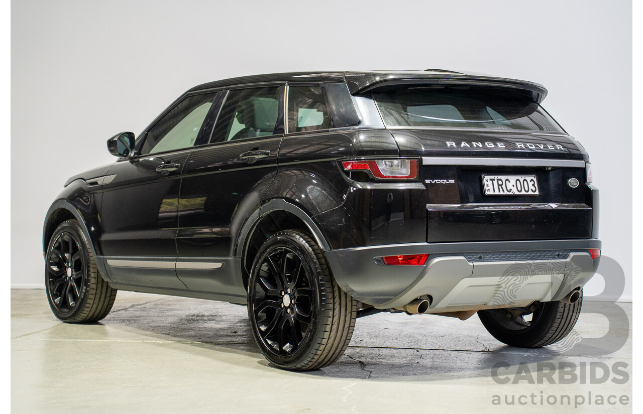 05/2017 Range Rover Evoque TD4 150 SE (AWD) LV MY17 5d Wagon Santorini Black Turbo Diesel 2.0L