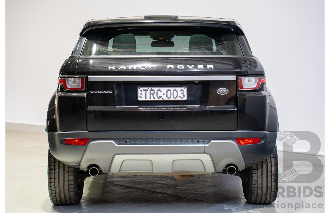 05/2017 Range Rover Evoque TD4 150 SE (AWD) LV MY17 5d Wagon Santorini Black Turbo Diesel 2.0L