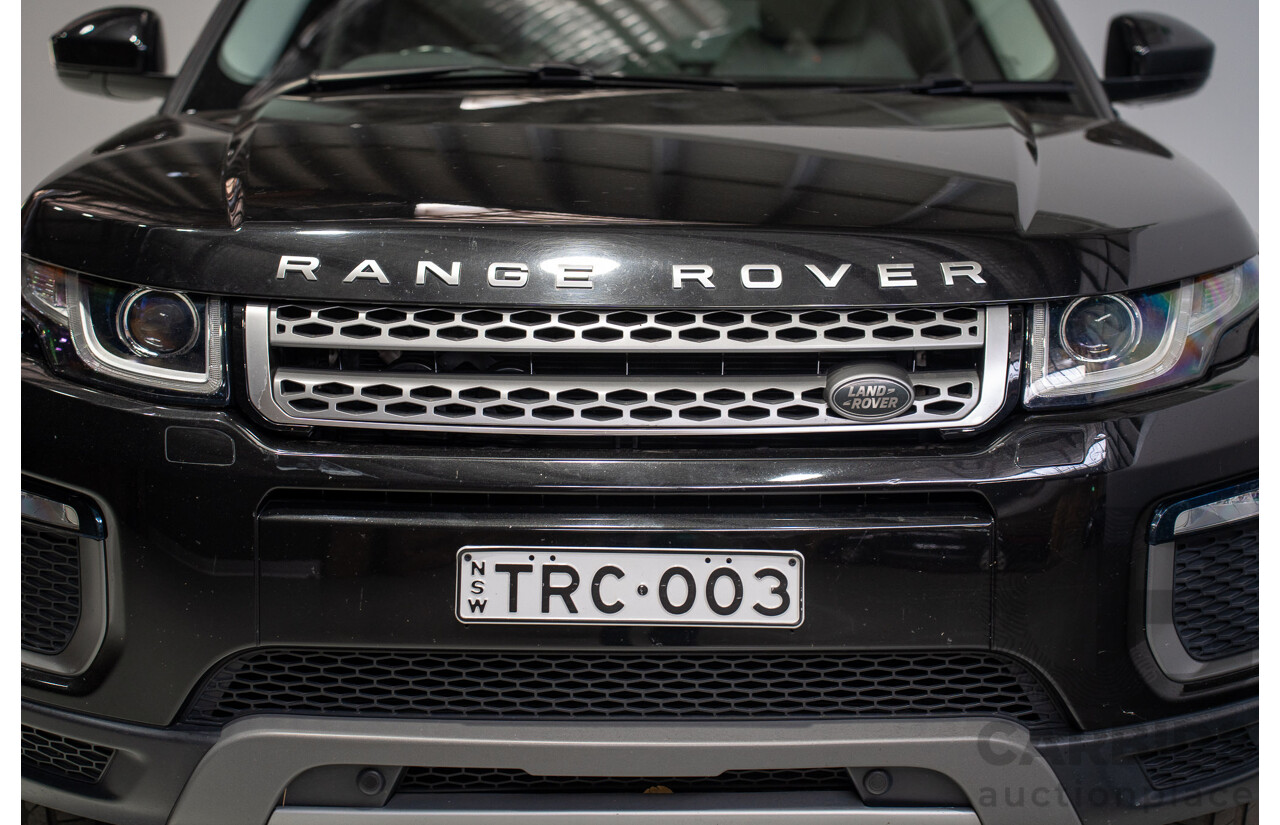 05/2017 Range Rover Evoque TD4 150 SE (AWD) LV MY17 5d Wagon Santorini Black Turbo Diesel 2.0L
