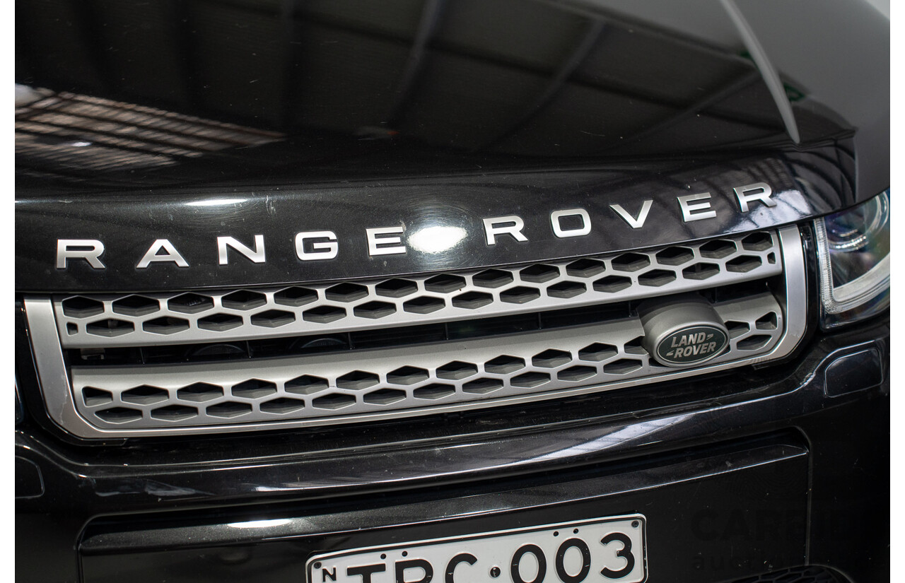 05/2017 Range Rover Evoque TD4 150 SE (AWD) LV MY17 5d Wagon Santorini Black Turbo Diesel 2.0L