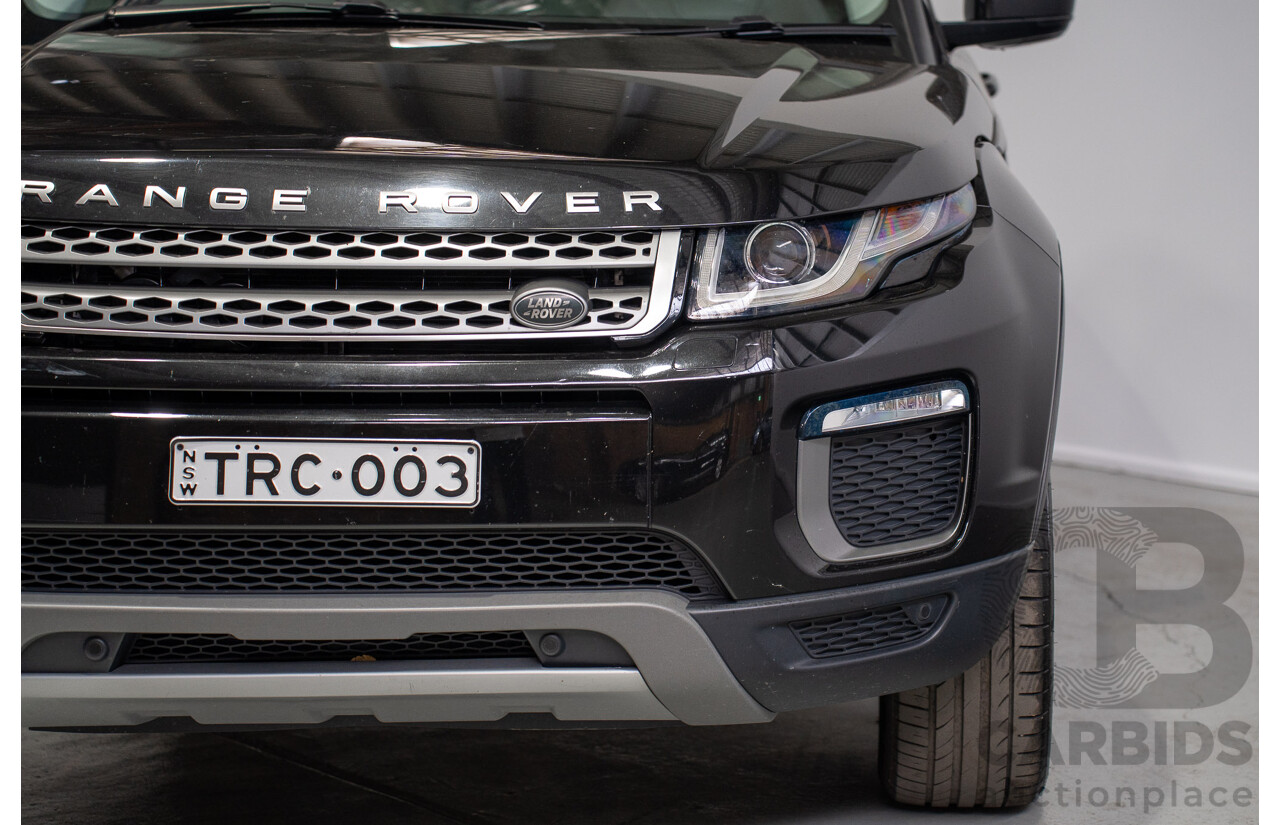 05/2017 Range Rover Evoque TD4 150 SE (AWD) LV MY17 5d Wagon Santorini Black Turbo Diesel 2.0L