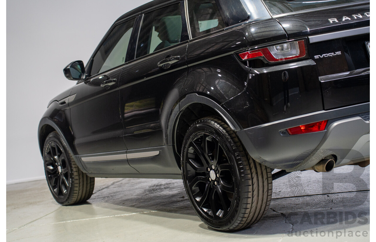 05/2017 Range Rover Evoque TD4 150 SE (AWD) LV MY17 5d Wagon Santorini Black Turbo Diesel 2.0L