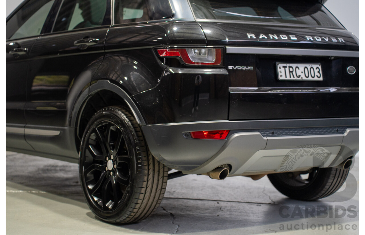 05/2017 Range Rover Evoque TD4 150 SE (AWD) LV MY17 5d Wagon Santorini Black Turbo Diesel 2.0L