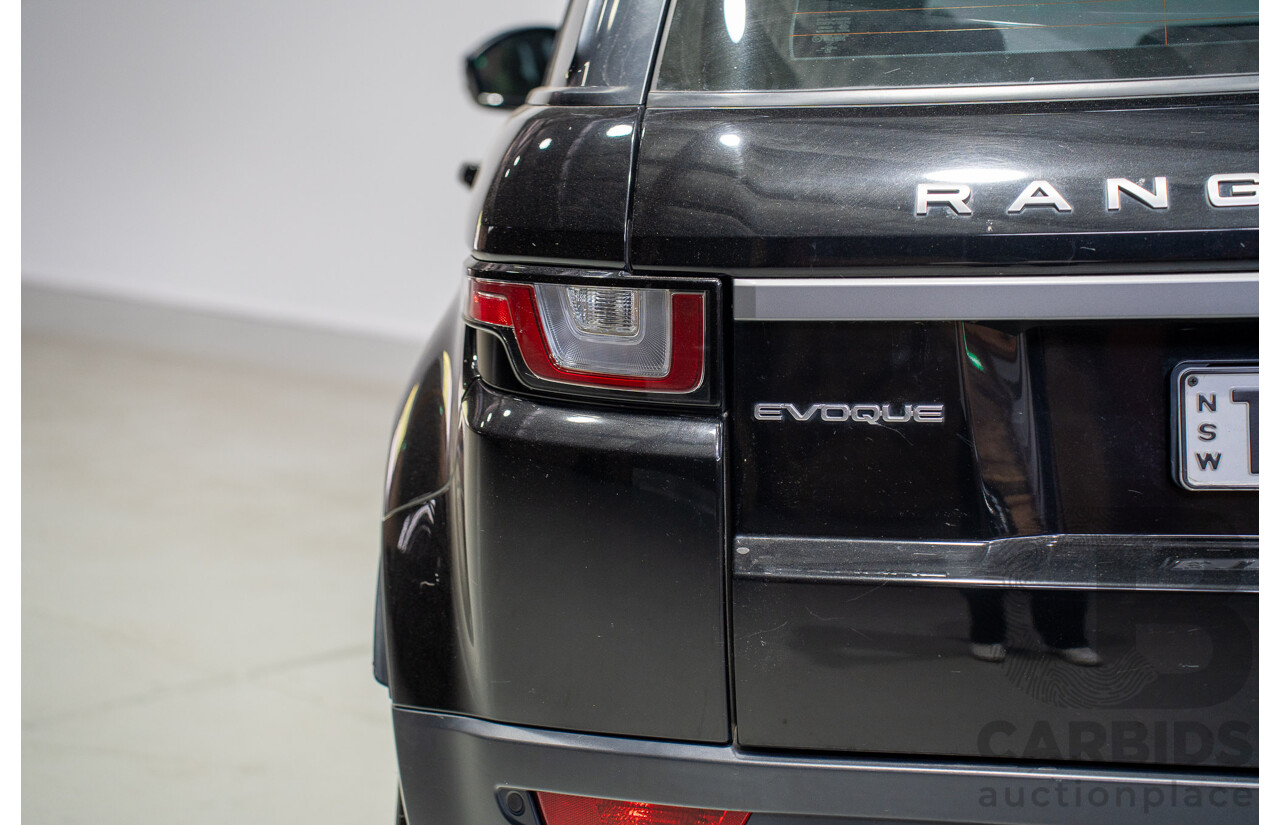 05/2017 Range Rover Evoque TD4 150 SE (AWD) LV MY17 5d Wagon Santorini Black Turbo Diesel 2.0L