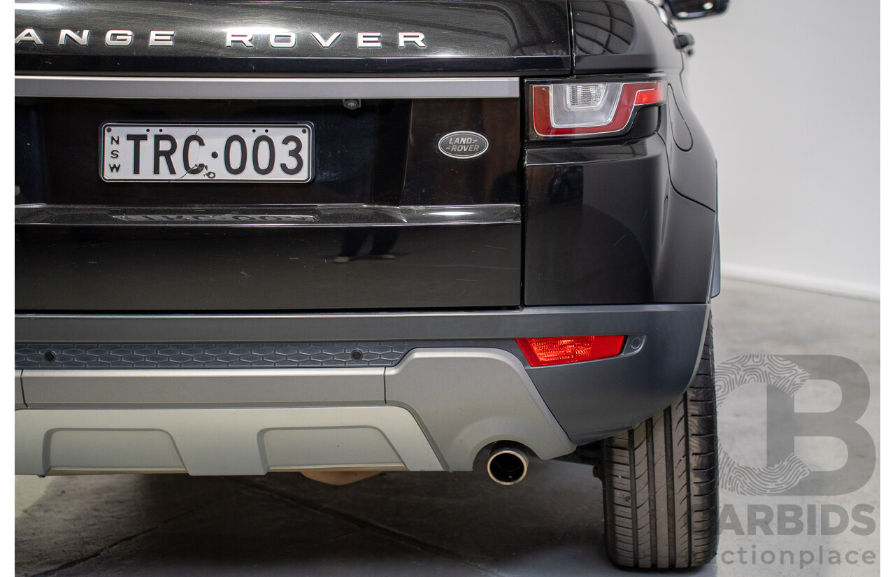 05/2017 Range Rover Evoque TD4 150 SE (AWD) LV MY17 5d Wagon Santorini Black Turbo Diesel 2.0L