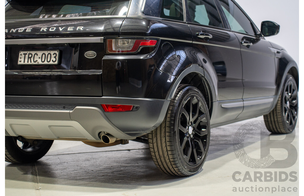05/2017 Range Rover Evoque TD4 150 SE (AWD) LV MY17 5d Wagon Santorini Black Turbo Diesel 2.0L