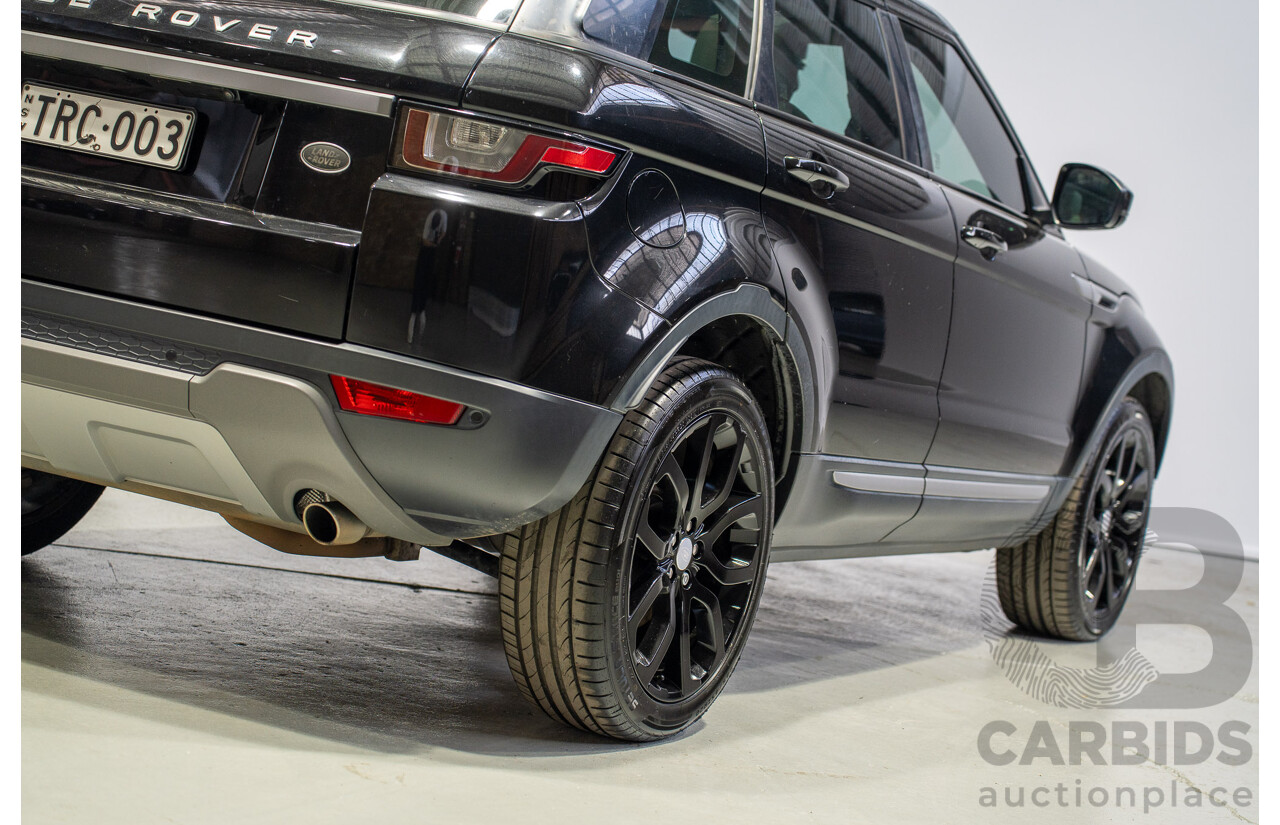 05/2017 Range Rover Evoque TD4 150 SE (AWD) LV MY17 5d Wagon Santorini Black Turbo Diesel 2.0L