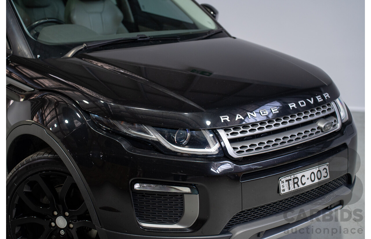 05/2017 Range Rover Evoque TD4 150 SE (AWD) LV MY17 5d Wagon Santorini Black Turbo Diesel 2.0L