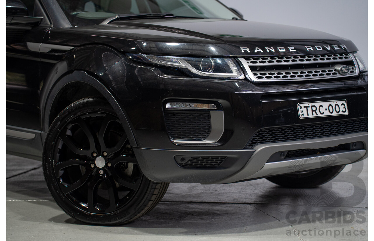 05/2017 Range Rover Evoque TD4 150 SE (AWD) LV MY17 5d Wagon Santorini Black Turbo Diesel 2.0L