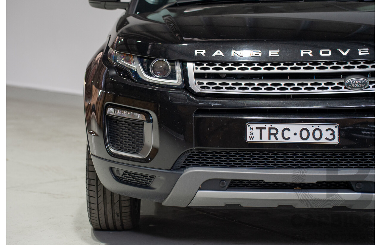 05/2017 Range Rover Evoque TD4 150 SE (AWD) LV MY17 5d Wagon Santorini Black Turbo Diesel 2.0L
