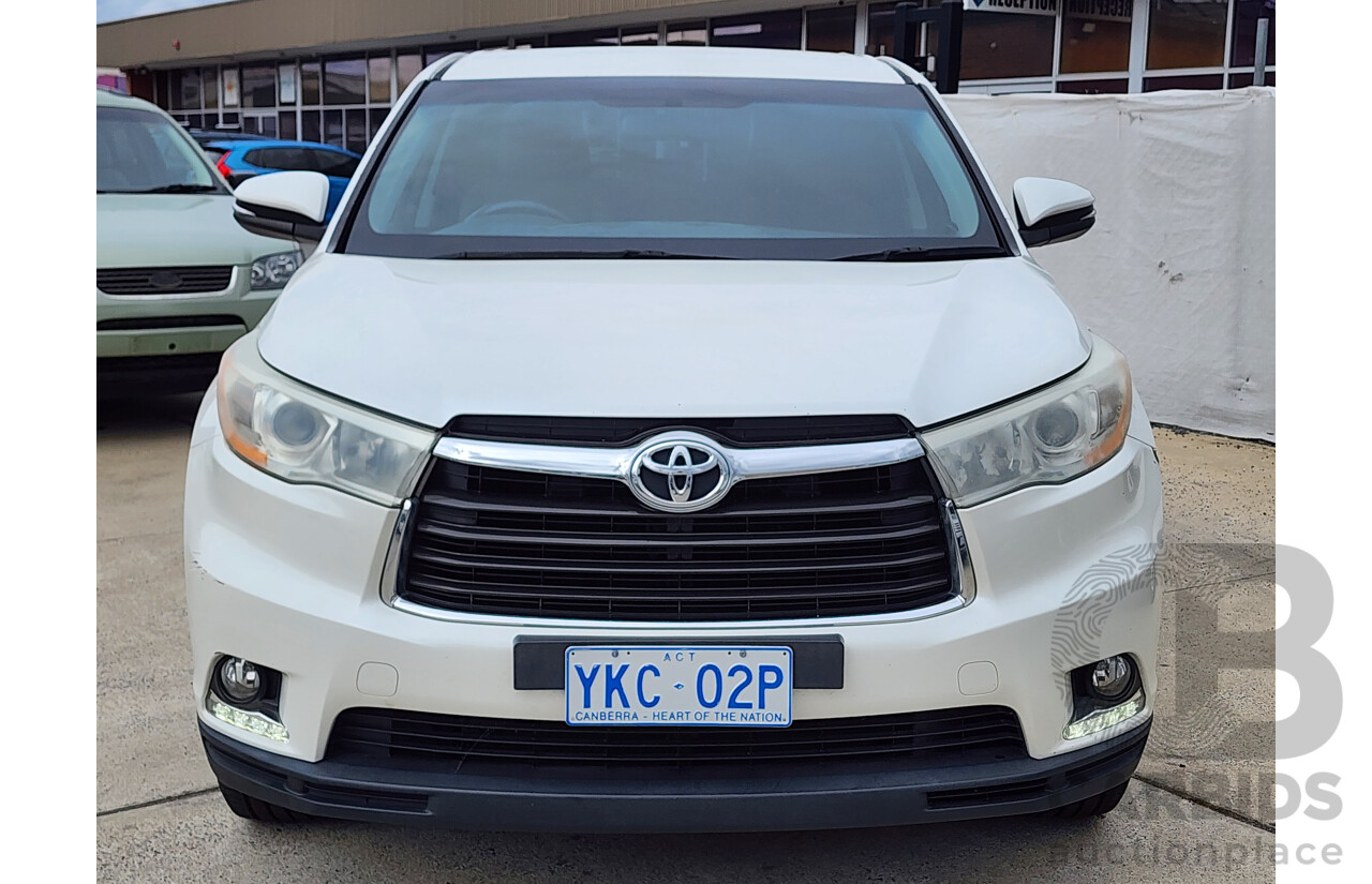 08/2014 Toyota Kluger GX (4x2) GSU50R 4d Wagon White 3.5L