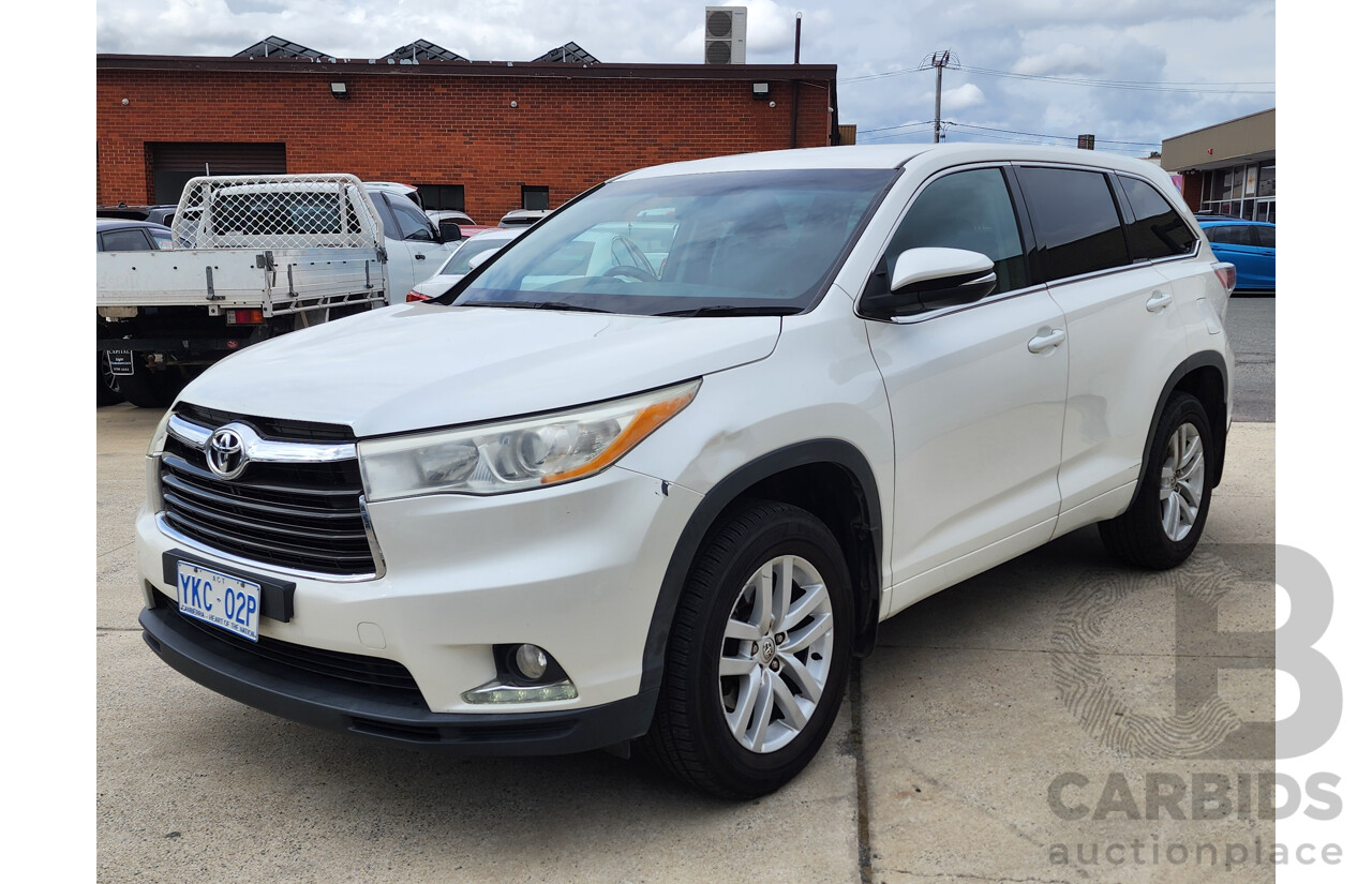 08/2014 Toyota Kluger GX (4x2) GSU50R 4d Wagon White 3.5L