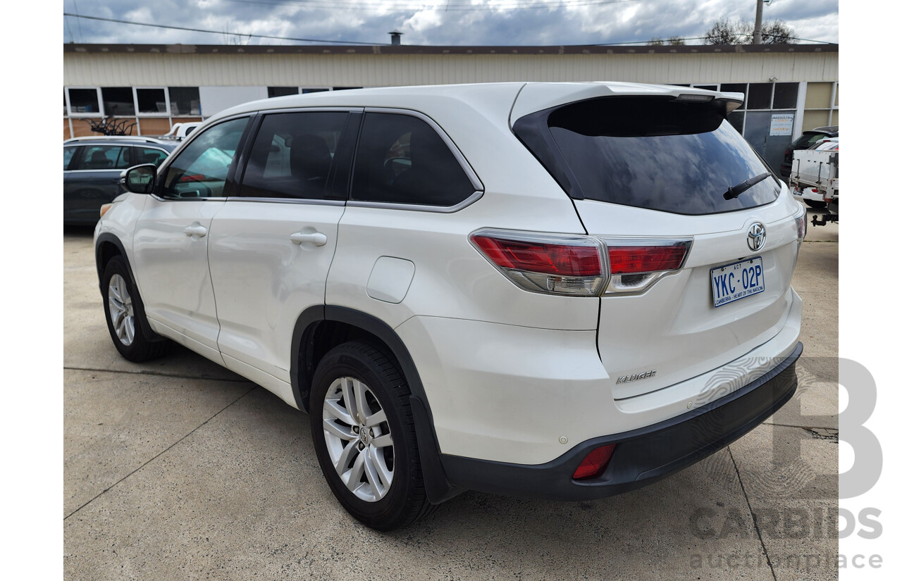 08/2014 Toyota Kluger GX (4x2) GSU50R 4d Wagon White 3.5L