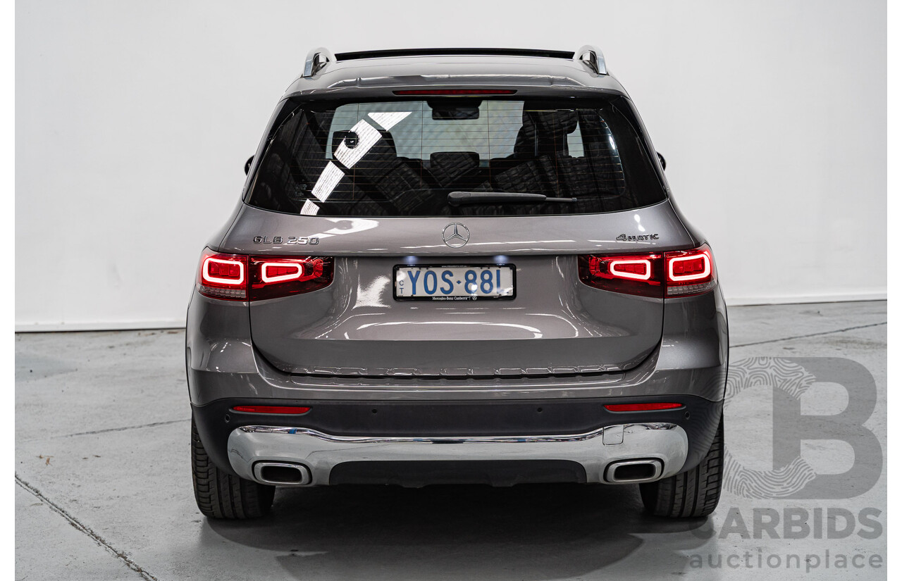 10/2020 Mercedes-Benz GLB 250 4Matic (AWD) X247 MY20.5 4D Wagon Mountain Grey Metallic Turbo 2.0L - 7-Seater