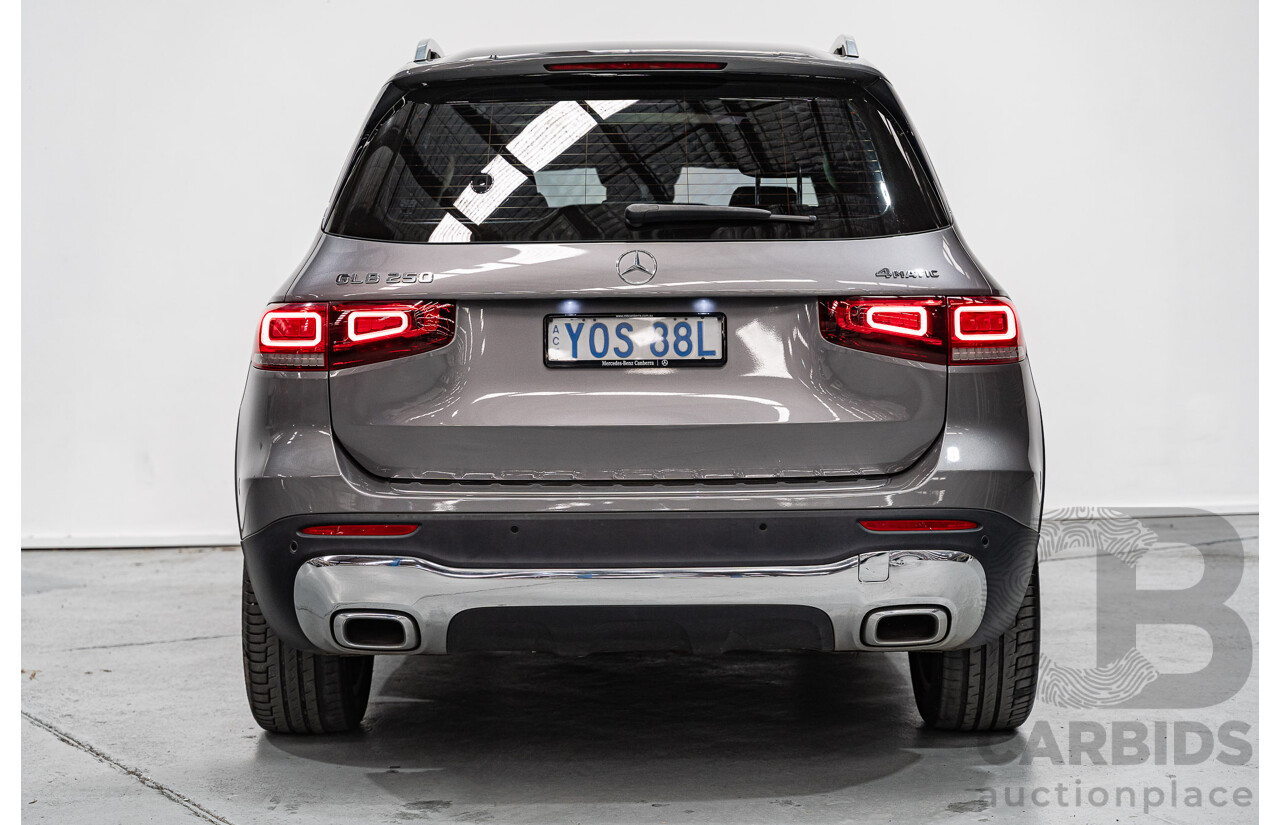 10/2020 Mercedes-Benz GLB 250 4Matic (AWD) X247 MY20.5 4D Wagon Mountain Grey Metallic Turbo 2.0L - 7-Seater