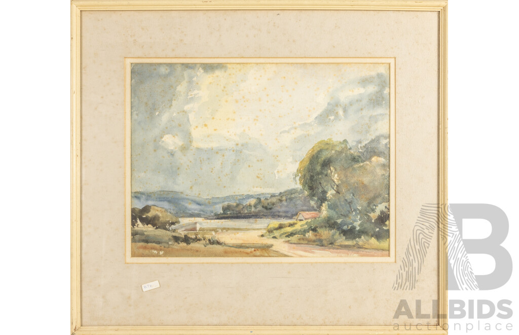 Mary Elizabeth (May) Neill (20th Century, Irish-Born Australian, 1910-1999), Rift in the Clouds, Clontarf, Original Vintage Watercolour, 58H x 66W cm (frame)