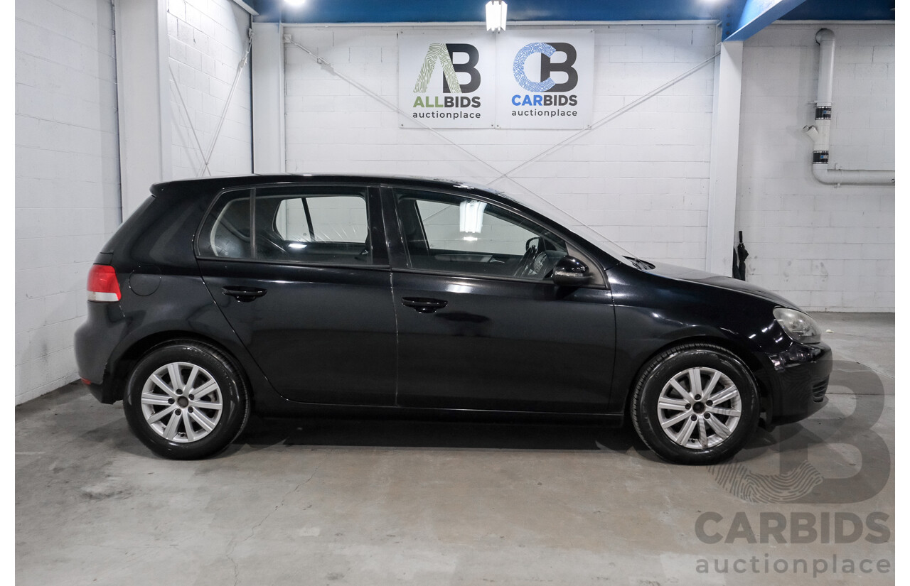 07/2009 Volkswagen Golf 90 TSI Trendline 1K 6TH GEN 5d Hatchback Black 1.4L
