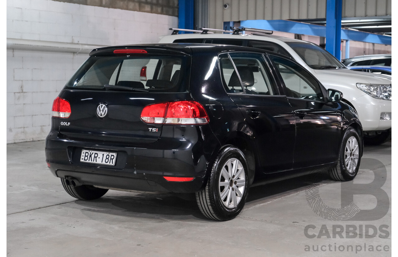07/2009 Volkswagen Golf 90 TSI Trendline 1K 6TH GEN 5d Hatchback Black 1.4L