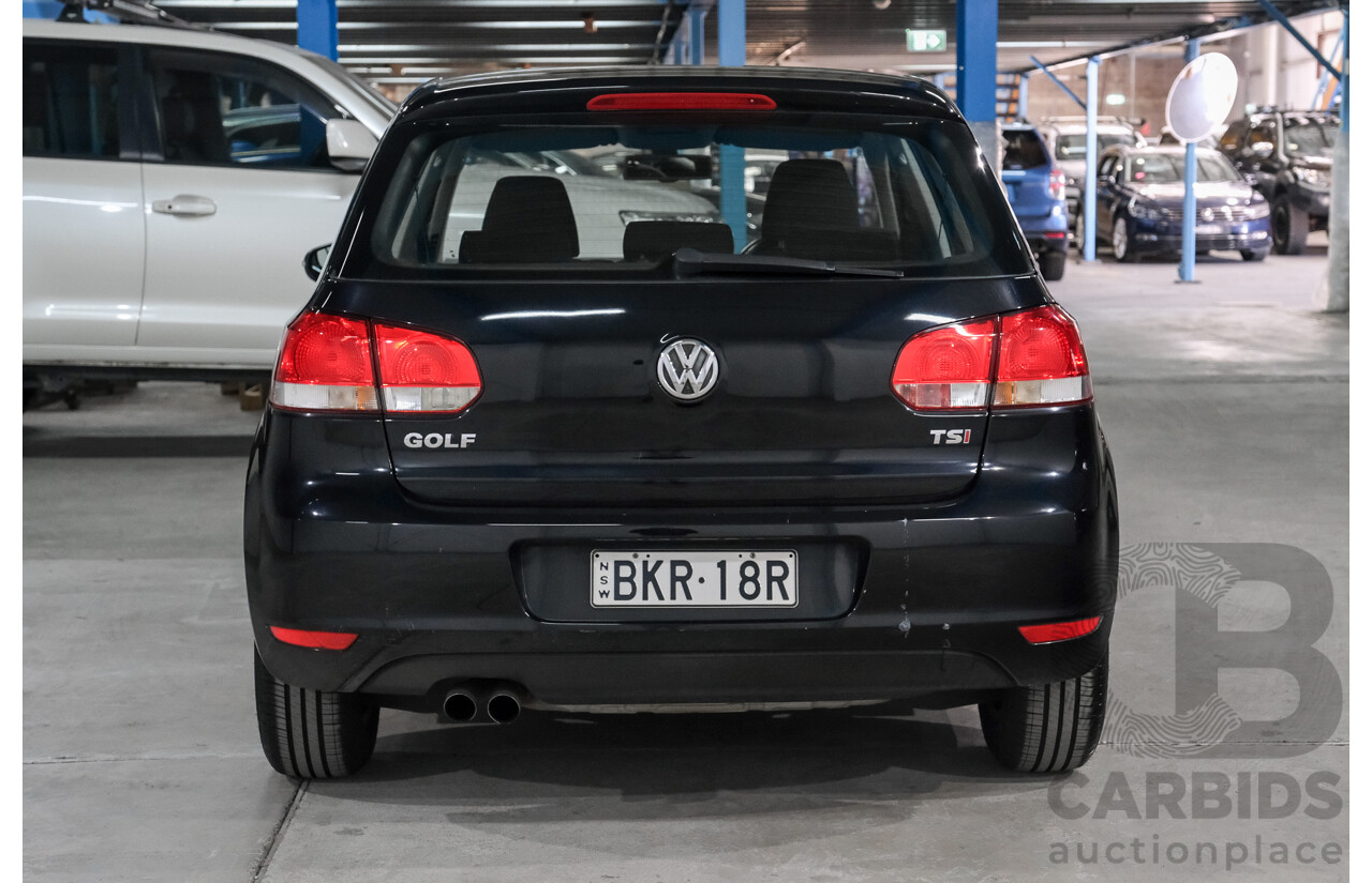 07/2009 Volkswagen Golf 90 TSI Trendline 1K 6TH GEN 5d Hatchback Black 1.4L