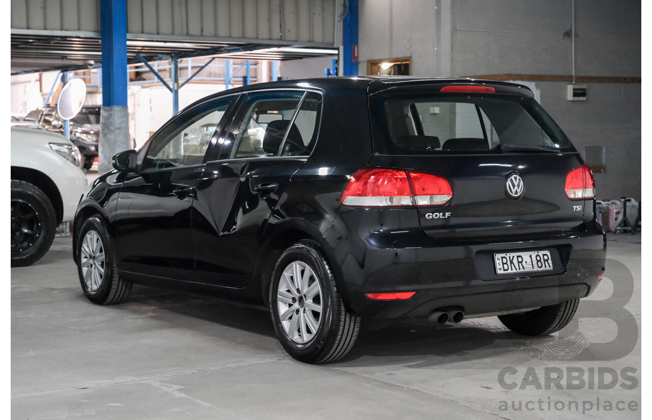 07/2009 Volkswagen Golf 90 TSI Trendline 1K 6TH GEN 5d Hatchback Black 1.4L