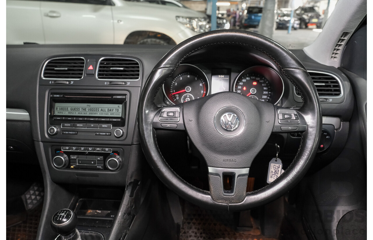 07/2009 Volkswagen Golf 90 TSI Trendline 1K 6TH GEN 5d Hatchback Black 1.4L