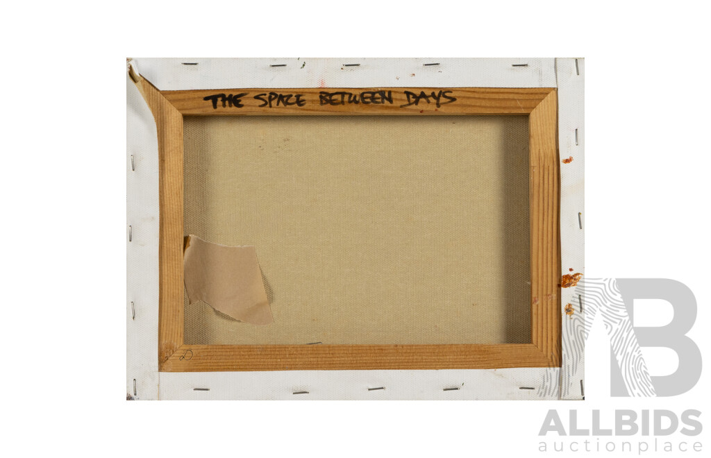 Artist Unknown (20th Century), The Space Between Days, Lovely Original Miniature Oil on Canvas, 23H x 30W cm