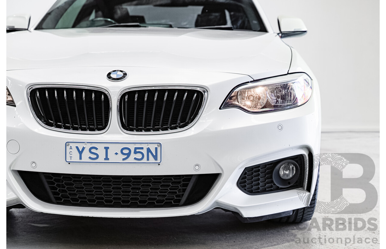 7/2016 BMW 220d M Sport F22 MY16 2d Coupe Mineral White Metallic Turbo 2.0L
