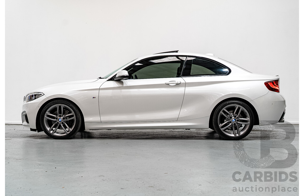 7/2016 BMW 220d M Sport F22 MY16 2d Coupe Mineral White Metallic Turbo 2.0L