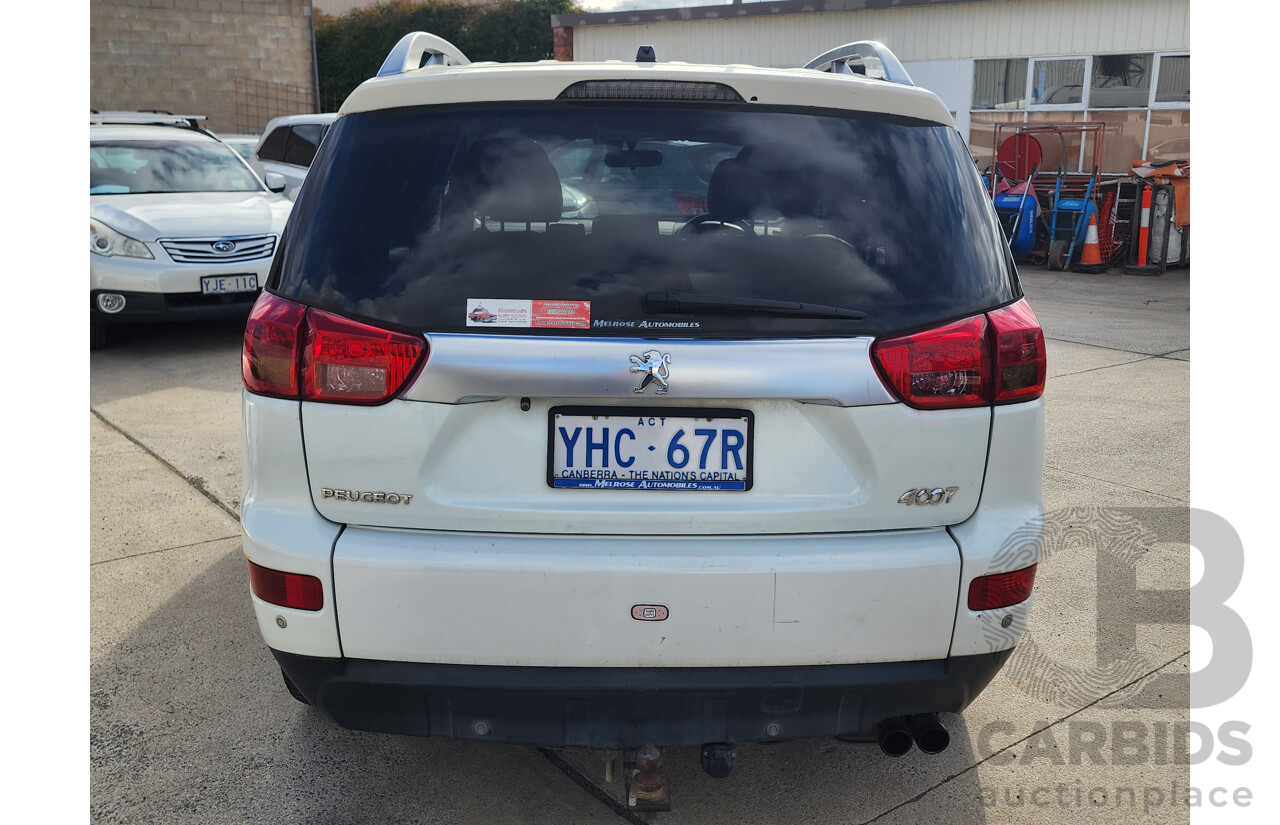 03/2010 Peugeot 4007 SV (7 Seat)  4d Wagon White 2.2L