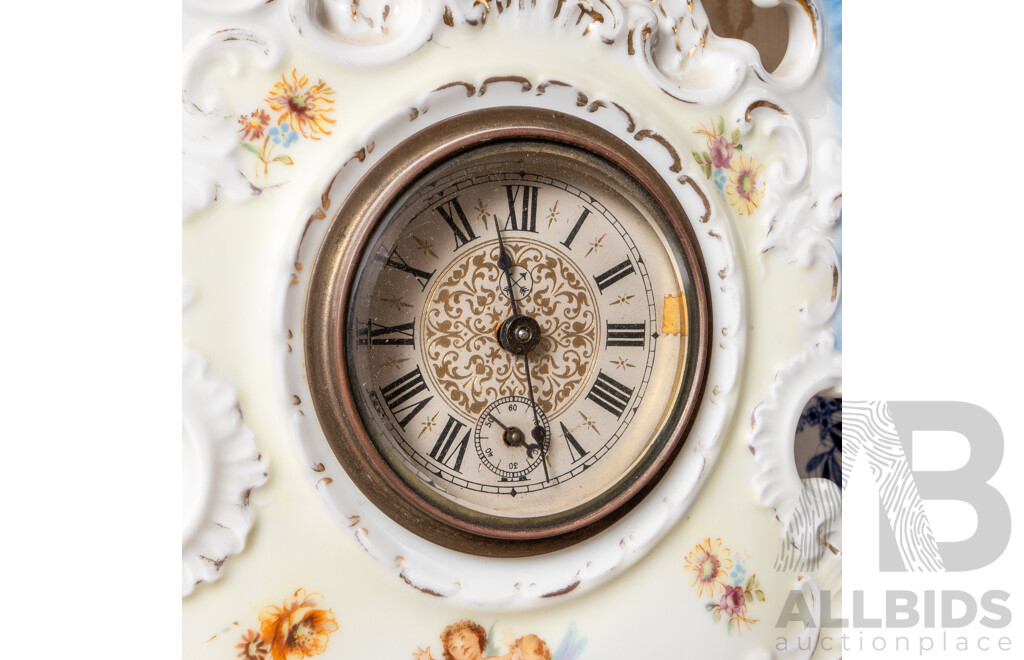 Collection of Meissen Ceramics Including Cabinet Plates, Figurines & an Italian Clock
