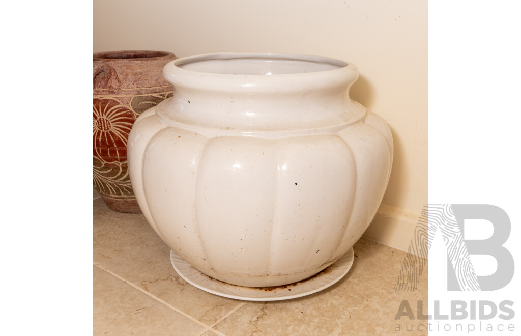 Collection of Three Ceramic Jardinieres