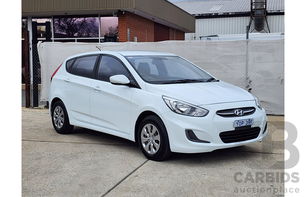 11/2017 Hyundai Accent Active RB4 MY17 5d Hatchback White 1.4L