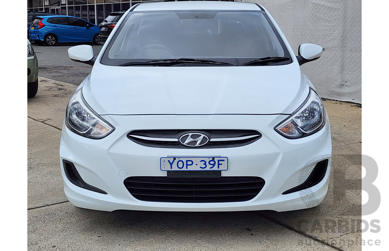 11/2017 Hyundai Accent Active RB4 MY17 5d Hatchback White 1.4L