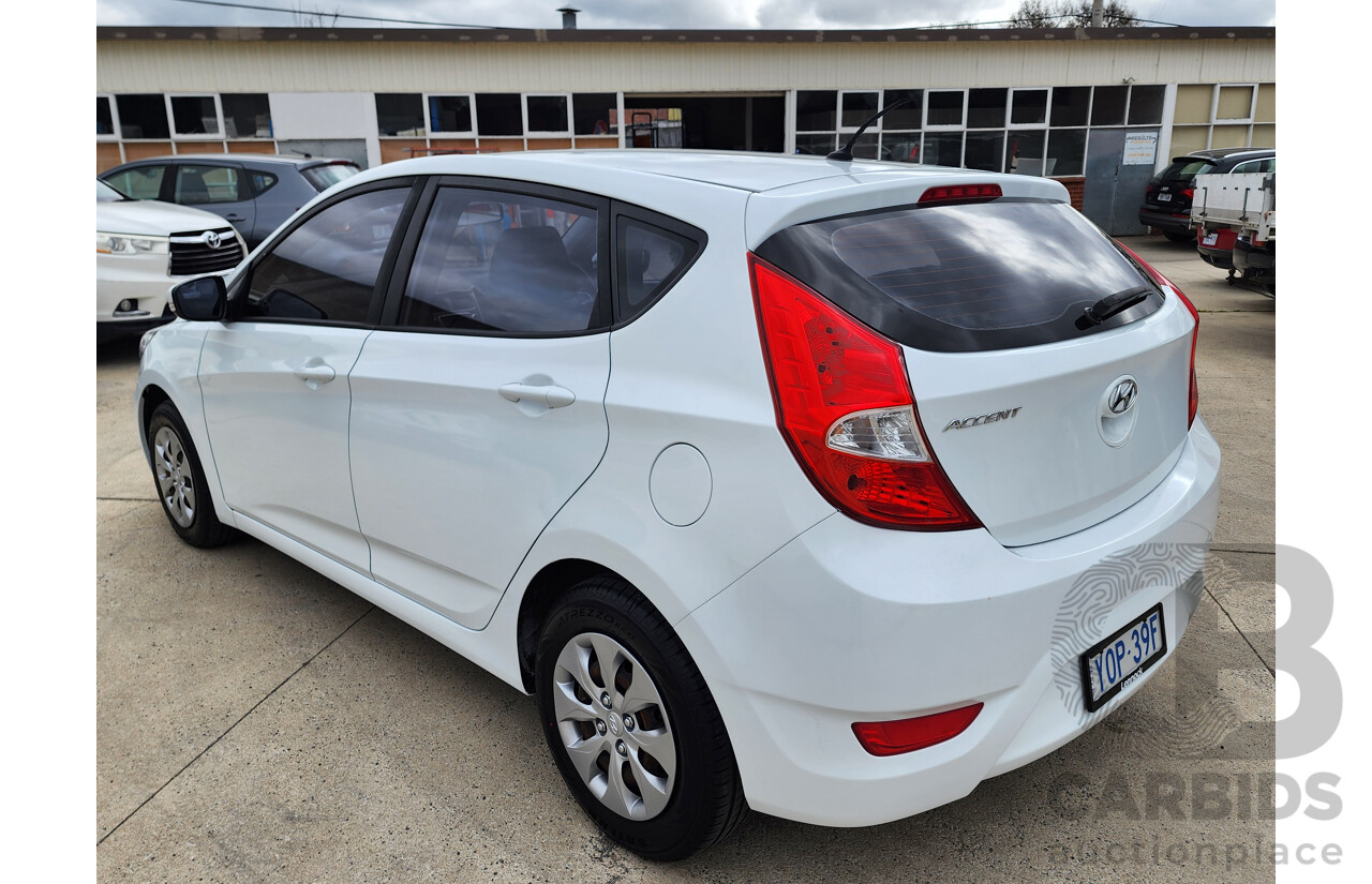 11/2017 Hyundai Accent Active RB4 MY17 5d Hatchback White 1.4L