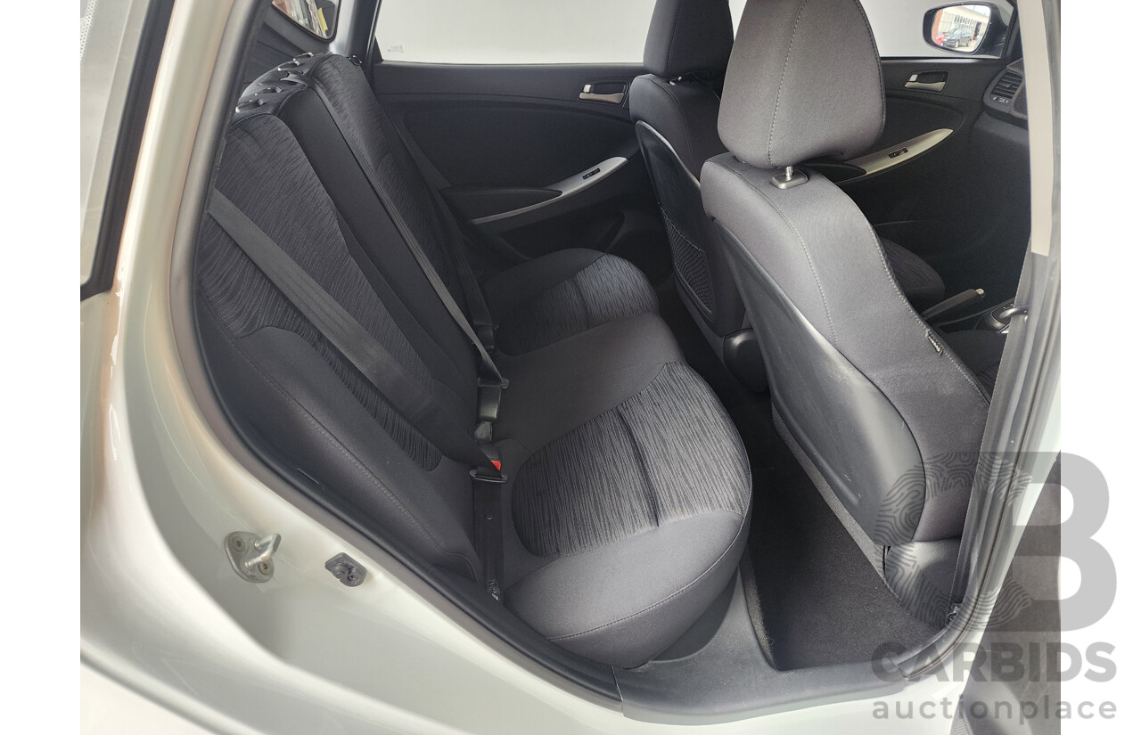11/2017 Hyundai Accent Active RB4 MY17 5d Hatchback White 1.4L