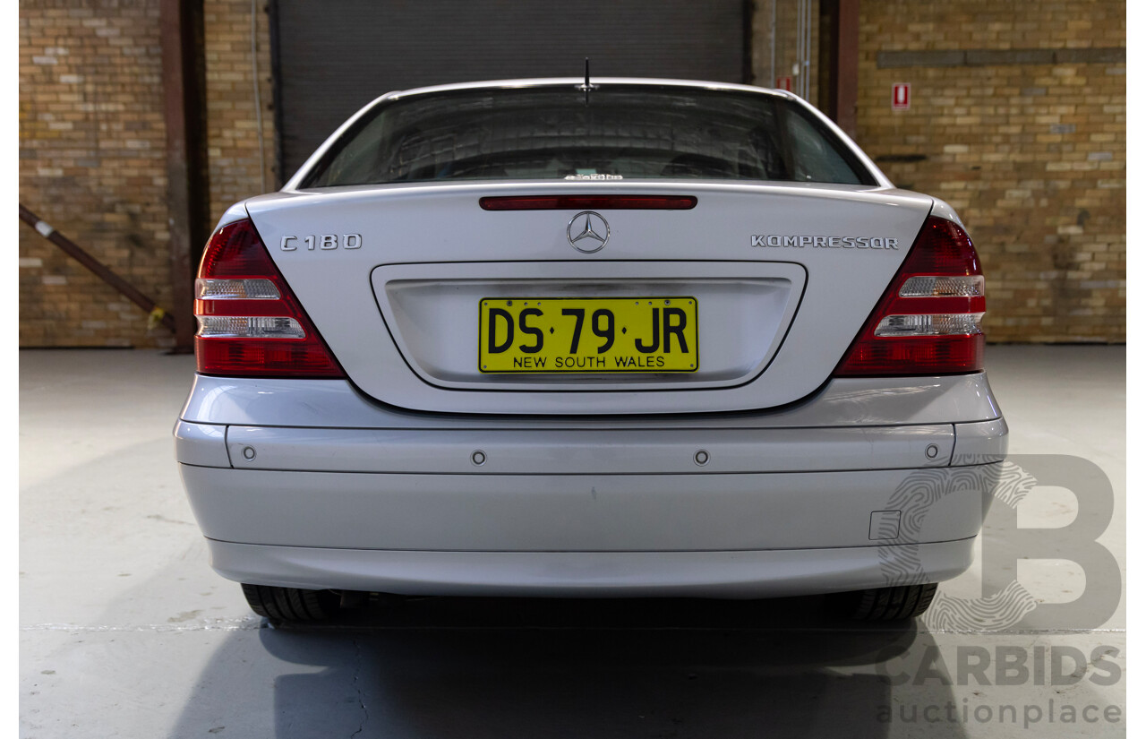 05/2005 Mercedes-Benz C180 Kompressor Classic W203 UPGRADE 4d Sedan Silver Supercharged 1.8L
