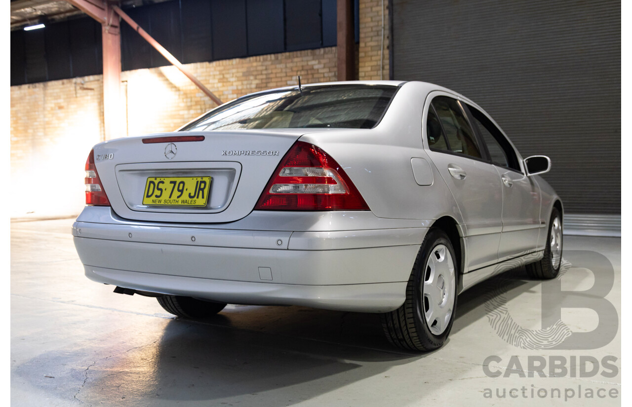 05/2005 Mercedes-Benz C180 Kompressor Classic W203 UPGRADE 4d Sedan Silver Supercharged 1.8L