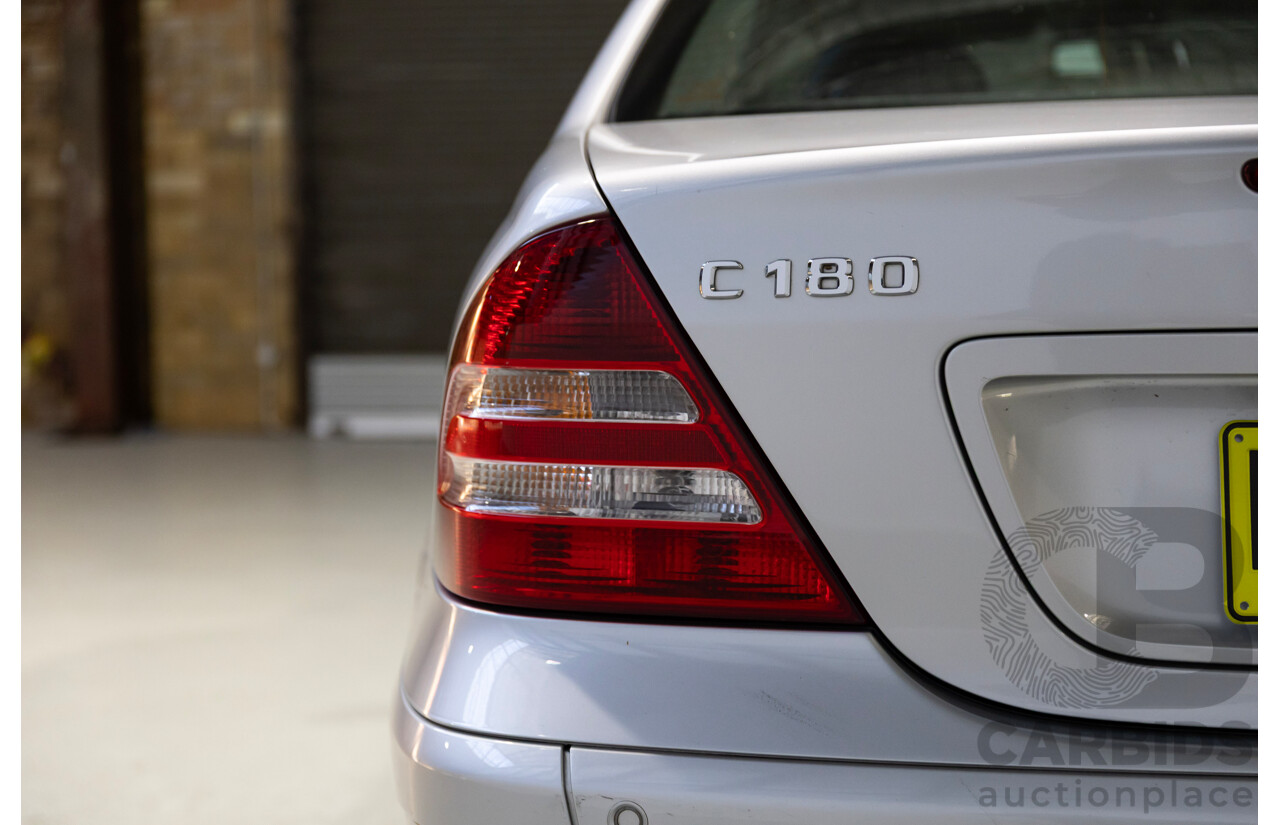 05/2005 Mercedes-Benz C180 Kompressor Classic W203 UPGRADE 4d Sedan Silver Supercharged 1.8L