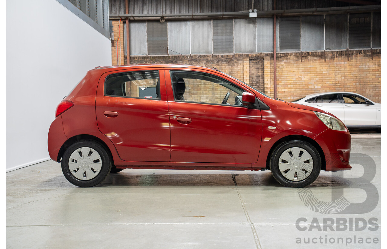 02/2014 Mitsubishi Mirage ES LA 5d Hatchback Maroon 1.2L