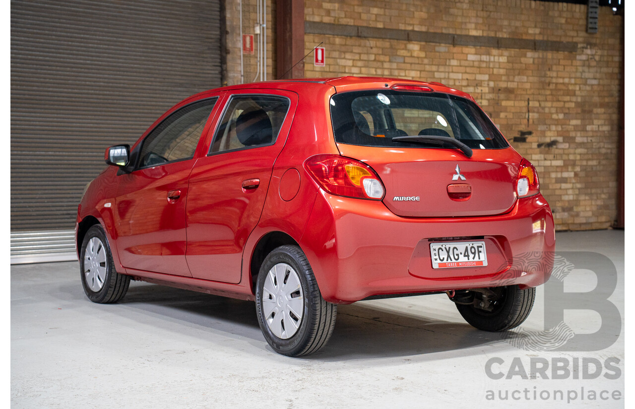 02/2014 Mitsubishi Mirage ES LA 5d Hatchback Maroon 1.2L