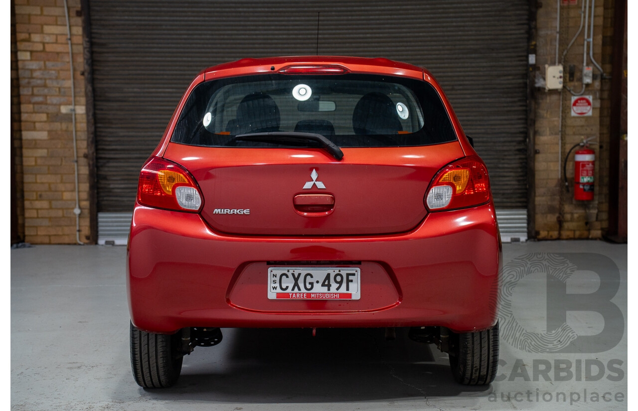 02/2014 Mitsubishi Mirage ES LA 5d Hatchback Maroon 1.2L