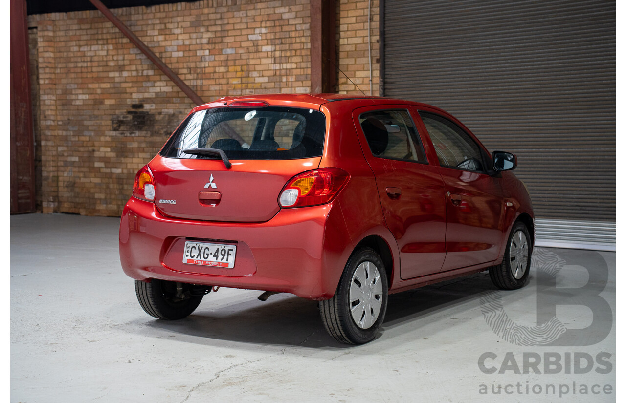 02/2014 Mitsubishi Mirage ES LA 5d Hatchback Maroon 1.2L