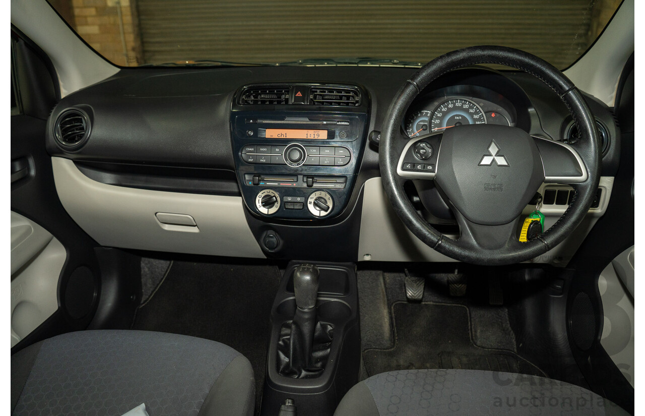 02/2014 Mitsubishi Mirage ES LA 5d Hatchback Maroon 1.2L