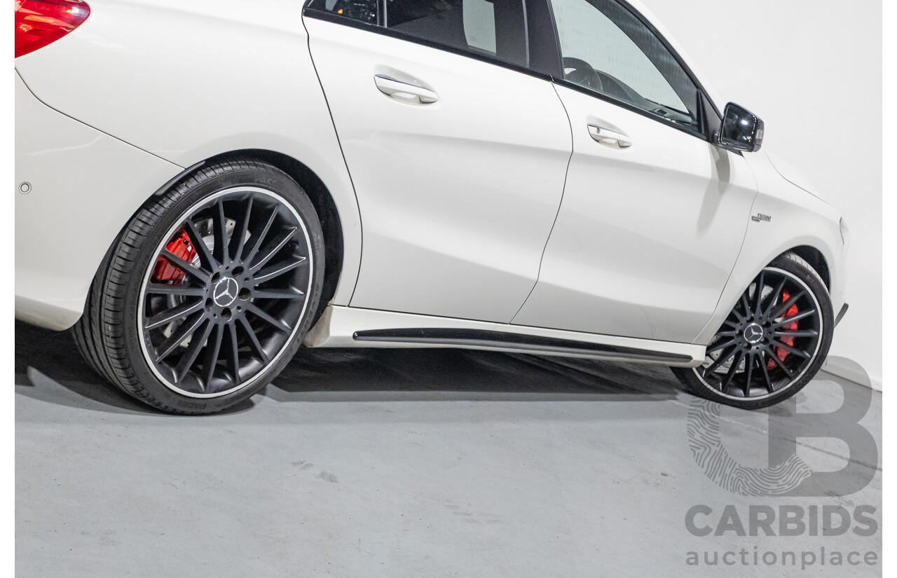 7/2015 Mercedes-Benz CLA 45 AMG (AWD) 117 MY15 4d Coupe Cirrus White Turbo 2.0L
