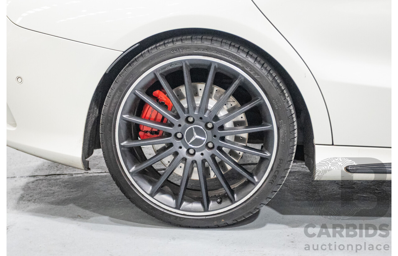 7/2015 Mercedes-Benz CLA 45 AMG (AWD) 117 MY15 4d Coupe Cirrus White Turbo 2.0L