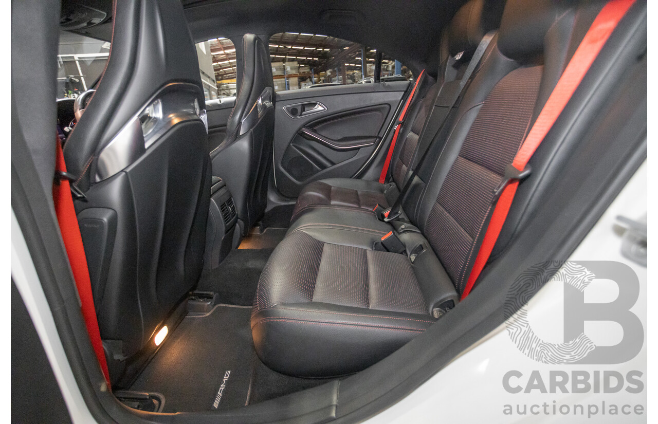 7/2015 Mercedes-Benz CLA 45 AMG (AWD) 117 MY15 4d Coupe Cirrus White Turbo 2.0L