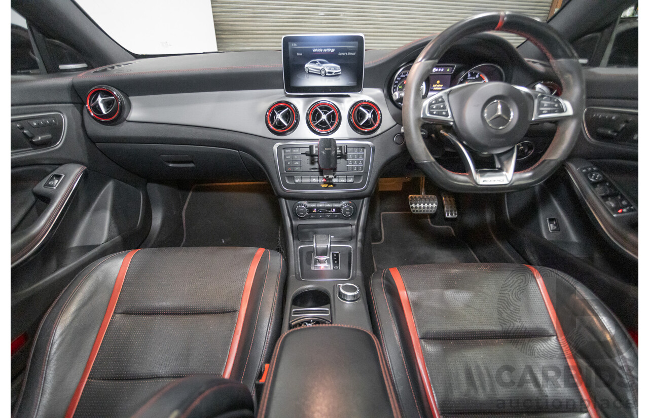 7/2015 Mercedes-Benz CLA 45 AMG (AWD) 117 MY15 4d Coupe Cirrus White Turbo 2.0L