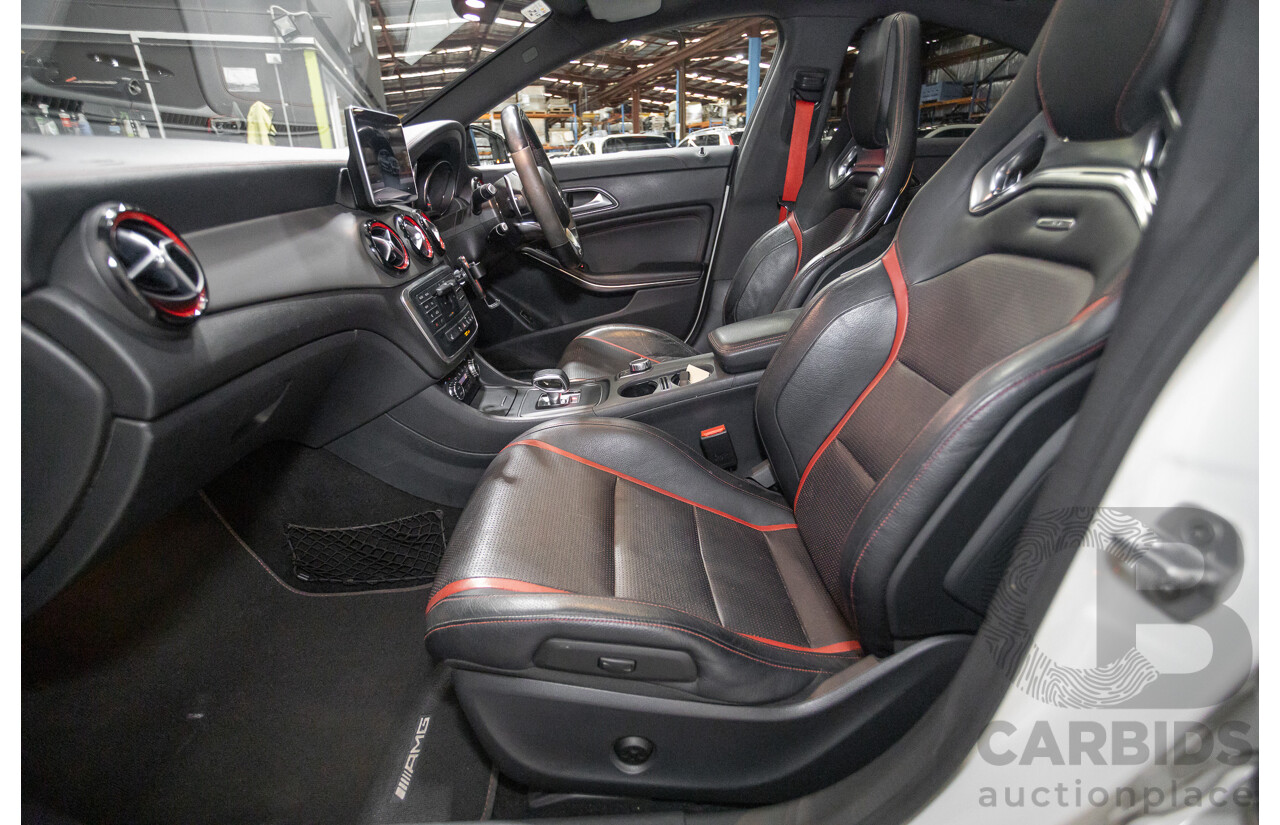 7/2015 Mercedes-Benz CLA 45 AMG (AWD) 117 MY15 4d Coupe Cirrus White Turbo 2.0L