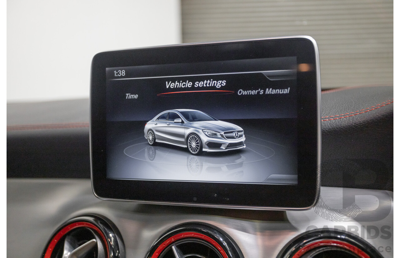 7/2015 Mercedes-Benz CLA 45 AMG (AWD) 117 MY15 4d Coupe Cirrus White Turbo 2.0L